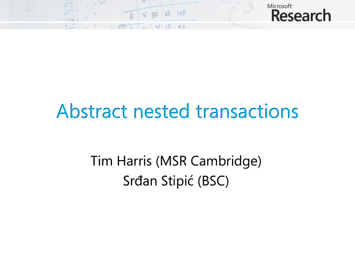 abstract nested transactions