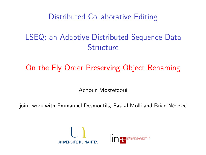 distributed collaborative editing lseq an adaptive
