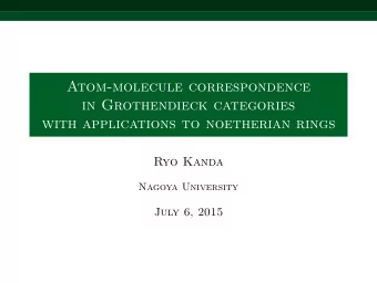 Atom-molecule correspondence  in Grothendieck categories  with applications to noetherian rings