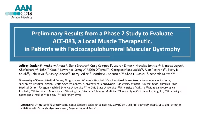 ace 083 a local muscle therapeutic