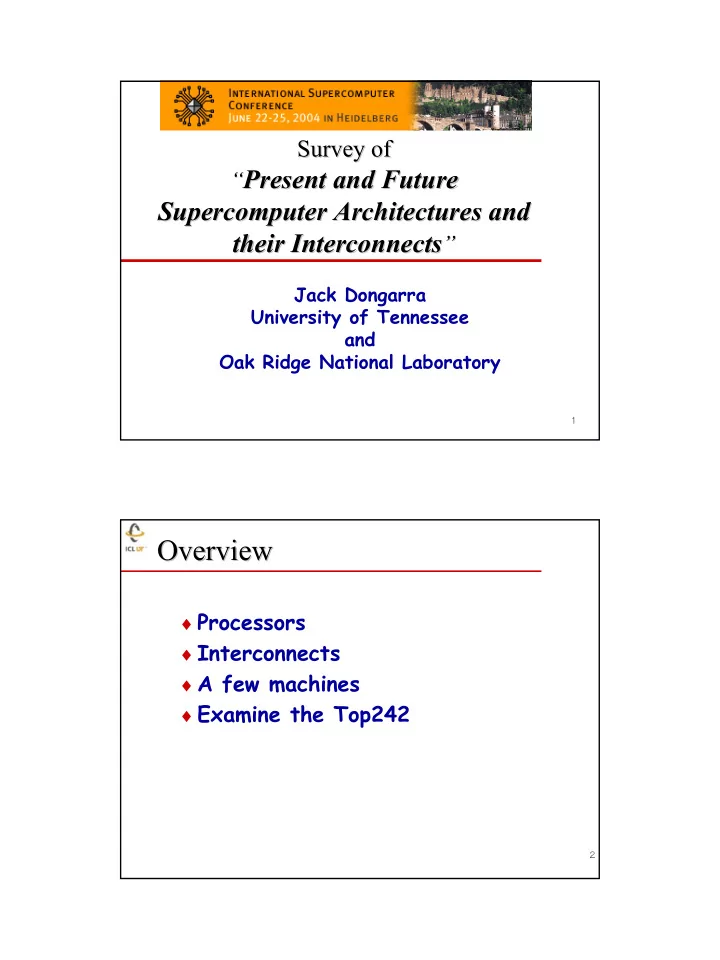 overview overview