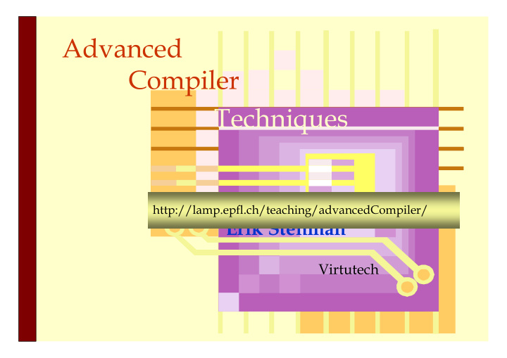 advanced compiler techniques