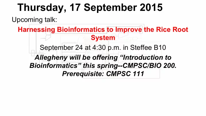thursday 17 september 2015