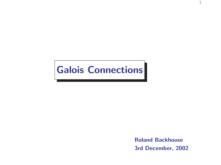 galois connections