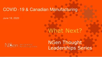 What Next?  NGen Thought  Leaderships Series Introduction (followup: jo@malaikavx.com)  1.  Primer