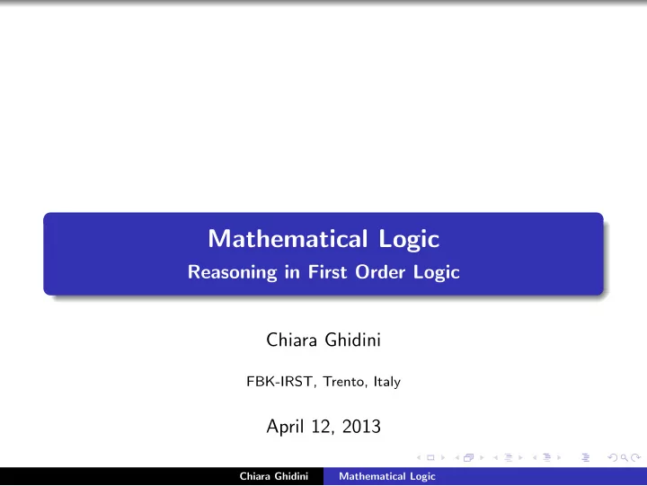 mathematical logic