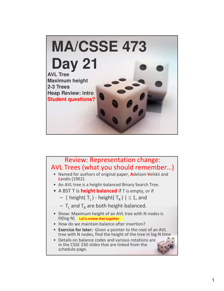 ma csse 473 day 21