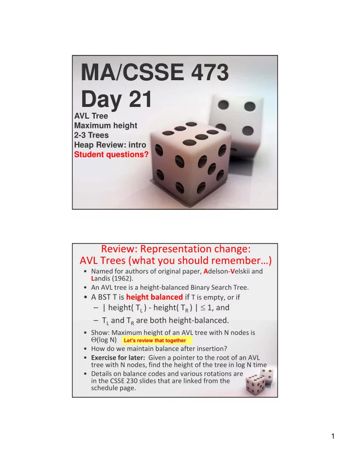 ma csse 473 day 21