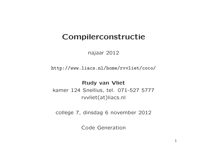 compilerconstructie