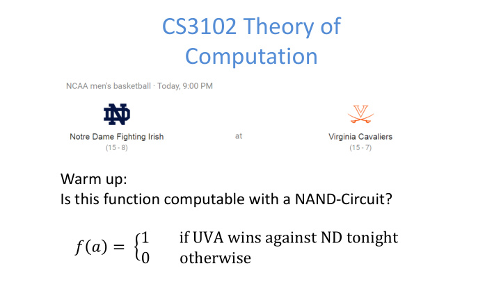 cs3102 theory of