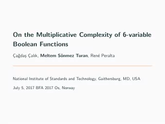 On the Multiplicative Complexity of 6-variable  Boolean Functions  C  a  gda  s C alk,