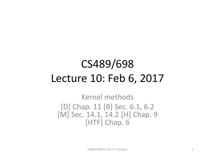 cs489 698 lecture 10 feb 6 2017