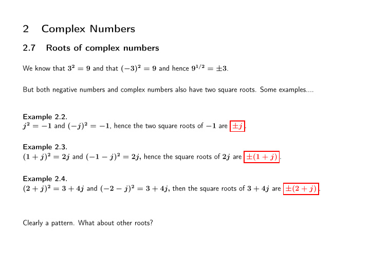 2 complex numbers