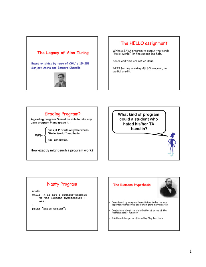 the hello assignment