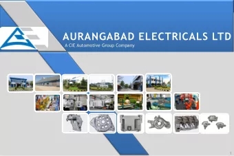 AURANGABAD ELECTRICALS LTD  A CIE Automotive Group Company  1  ABOUT AEL  2  INTRODUCTION    AEL