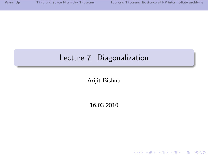 lecture 7 diagonalization