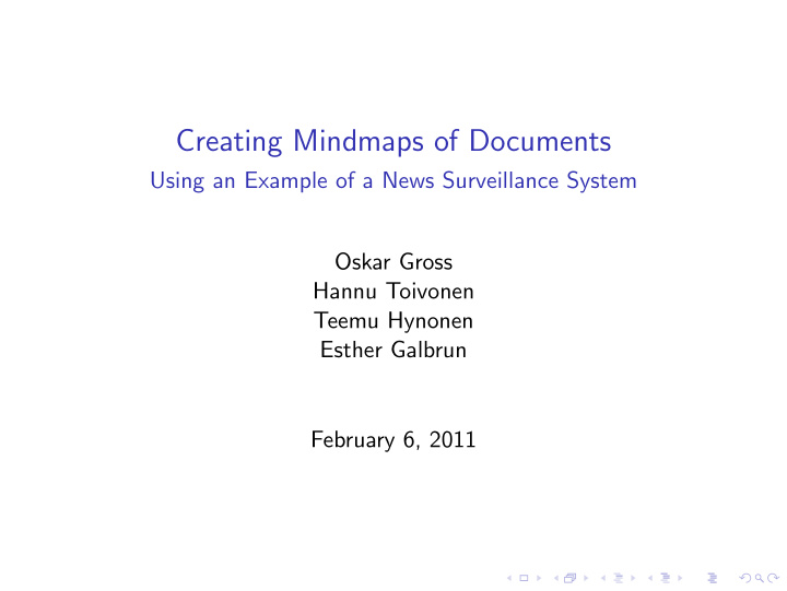 creating mindmaps of documents