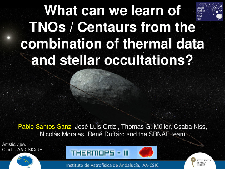 what can we learn of tnos centaurs from the combination
