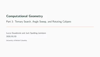Computational Geometry  Part 3: Ternary Search, Angle Sweep, and Rotating Calipers  Lucca