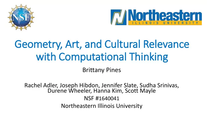 geom ometry art a and c cultural r relevance with c h