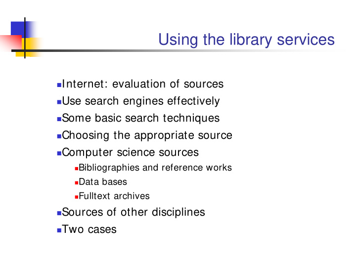 using the library services