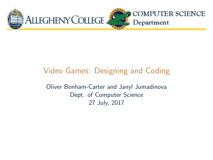 video games designing and coding
