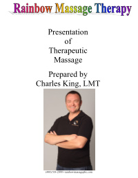 presentation of therapeutic massage
