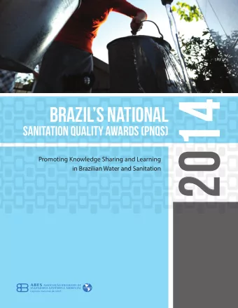 2014  BRAZILS NATIONAL  SANITATION QUALITY AWARDS (PNQS)  Promoting Knowledge Sharing and