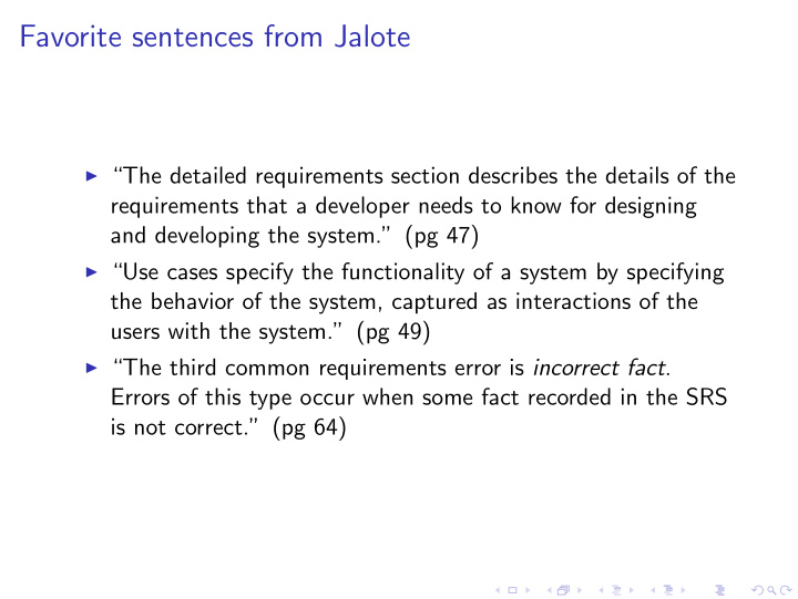 favorite sentences from jalote