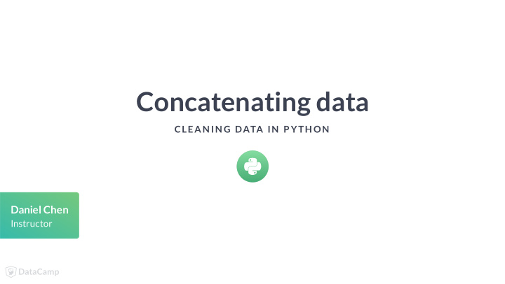 concatenating data