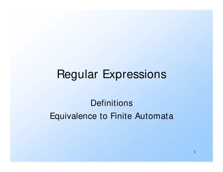 regular expressions
