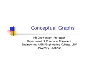 Conceptual Graphs  KR Chowdhary, Professor  Department of Computer Science &amp;  Engineering, MBM