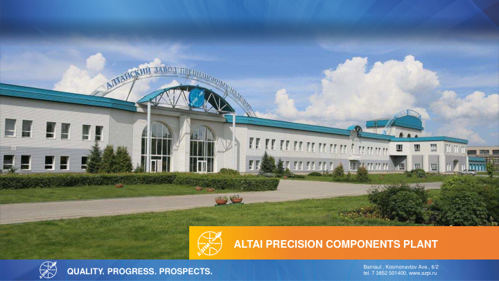 altai precision components plant