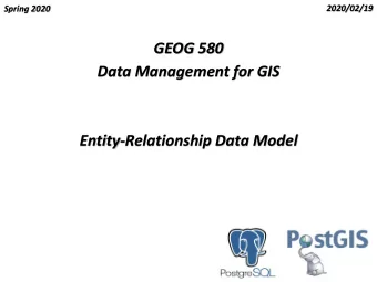 GEOG 580  Data Management for GIS  Entity-Relationship Data Model  Recap    Structured Query