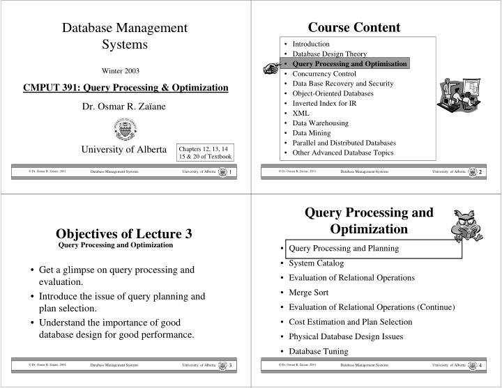 course content database management systems
