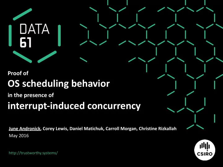 os scheduling behavior
