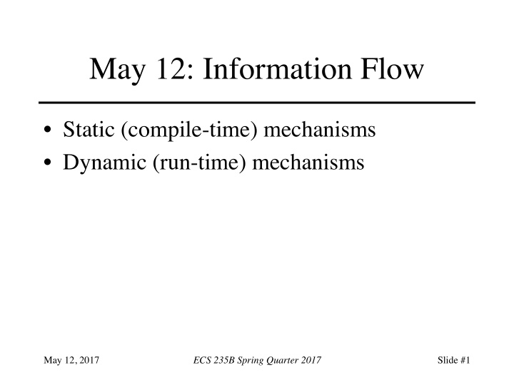 may 12 information flow