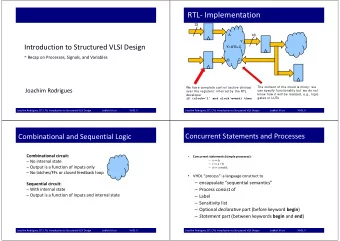 RTL  Implementation  32  A  48  Y Introduction to Structured VLSI Design  Y=A*B+C  Recap on