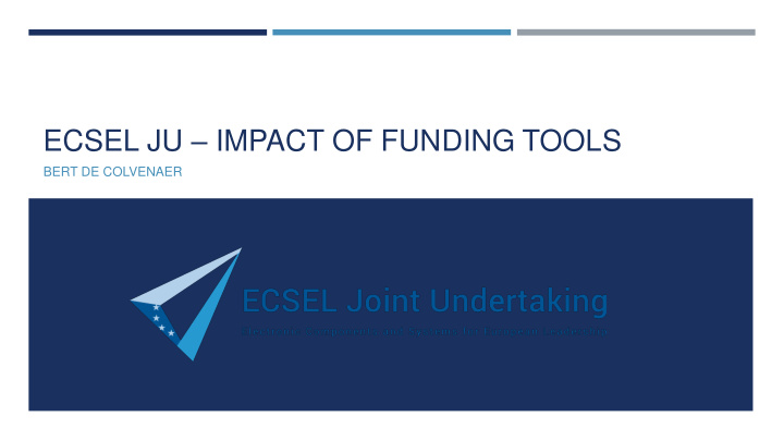 ecsel ju impact of funding tools