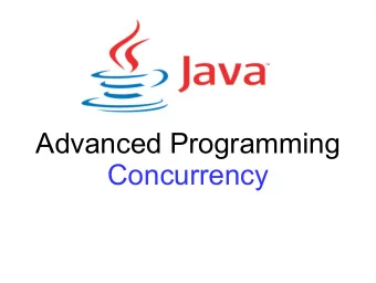 Advanced Programming  Concurrency  Concurrent Programming  Until now, a program was a sequence