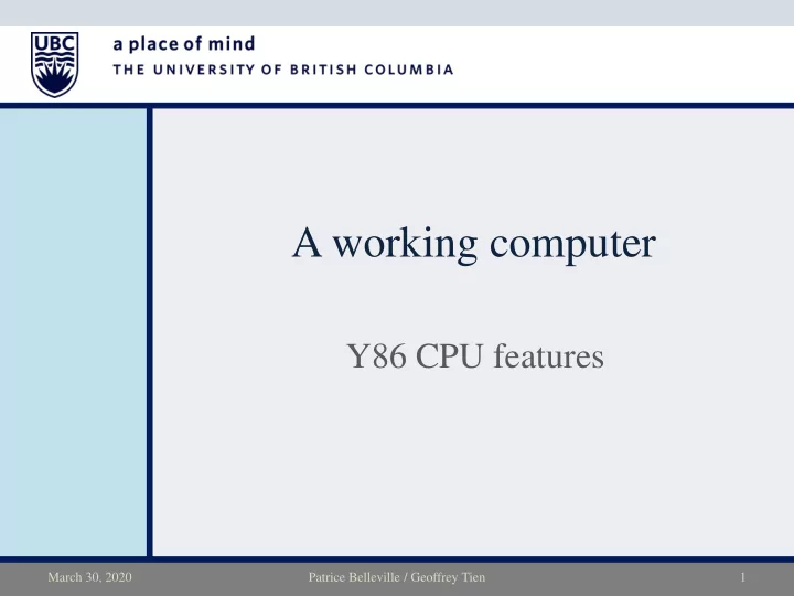 a working computer