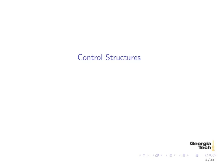 control structures