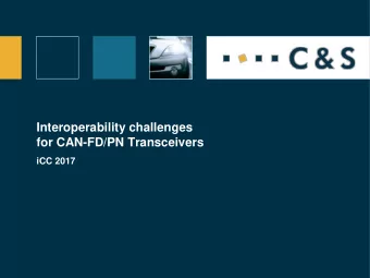 for CAN-FD/PN Transceivers  iCC 2017  1  Content  Standards and their problems  Consequences