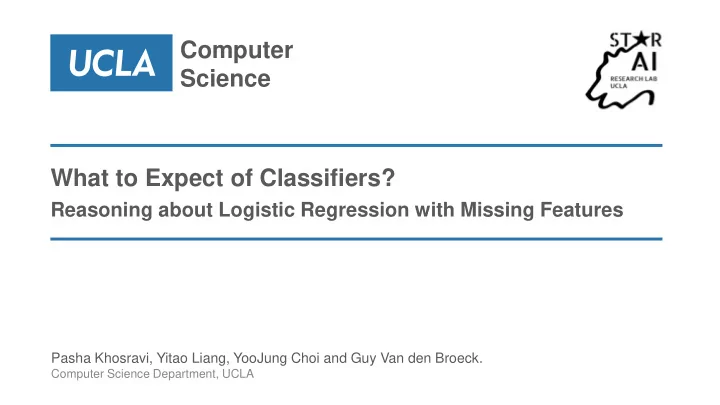 computer science what to expect of classifiers