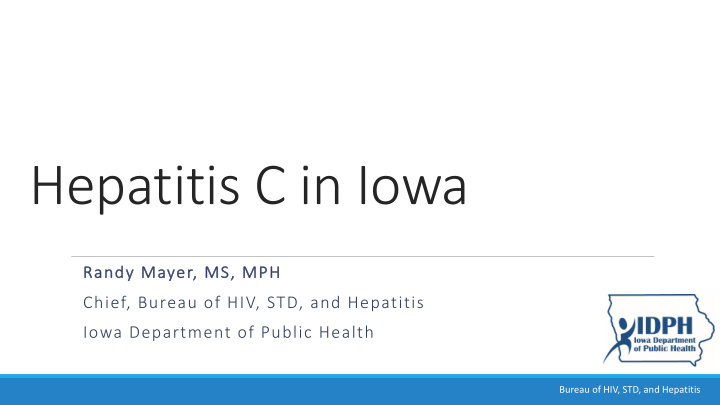 hepatitis c in iowa