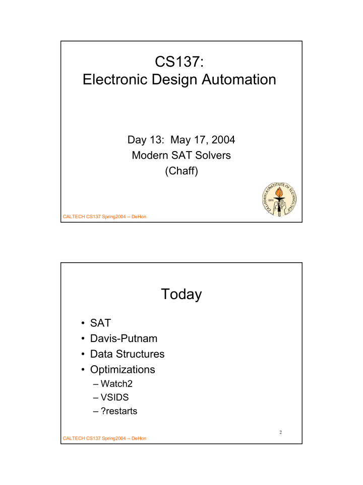 cs137 electronic design automation