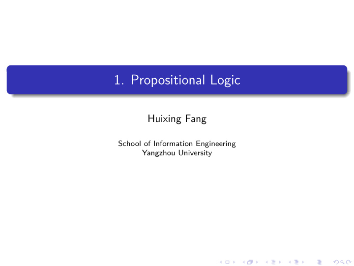 1 propositional logic