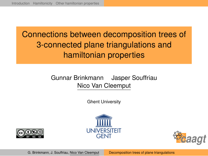 connections between decomposition trees of 3 connected