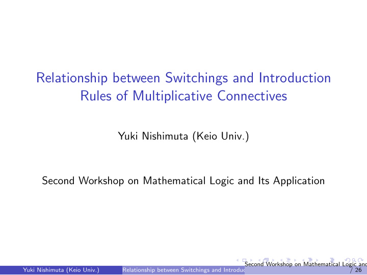 relationship between switchings and introduction rules of