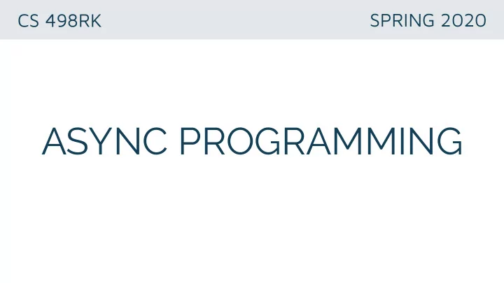async programming wha t doe s thi s prin t